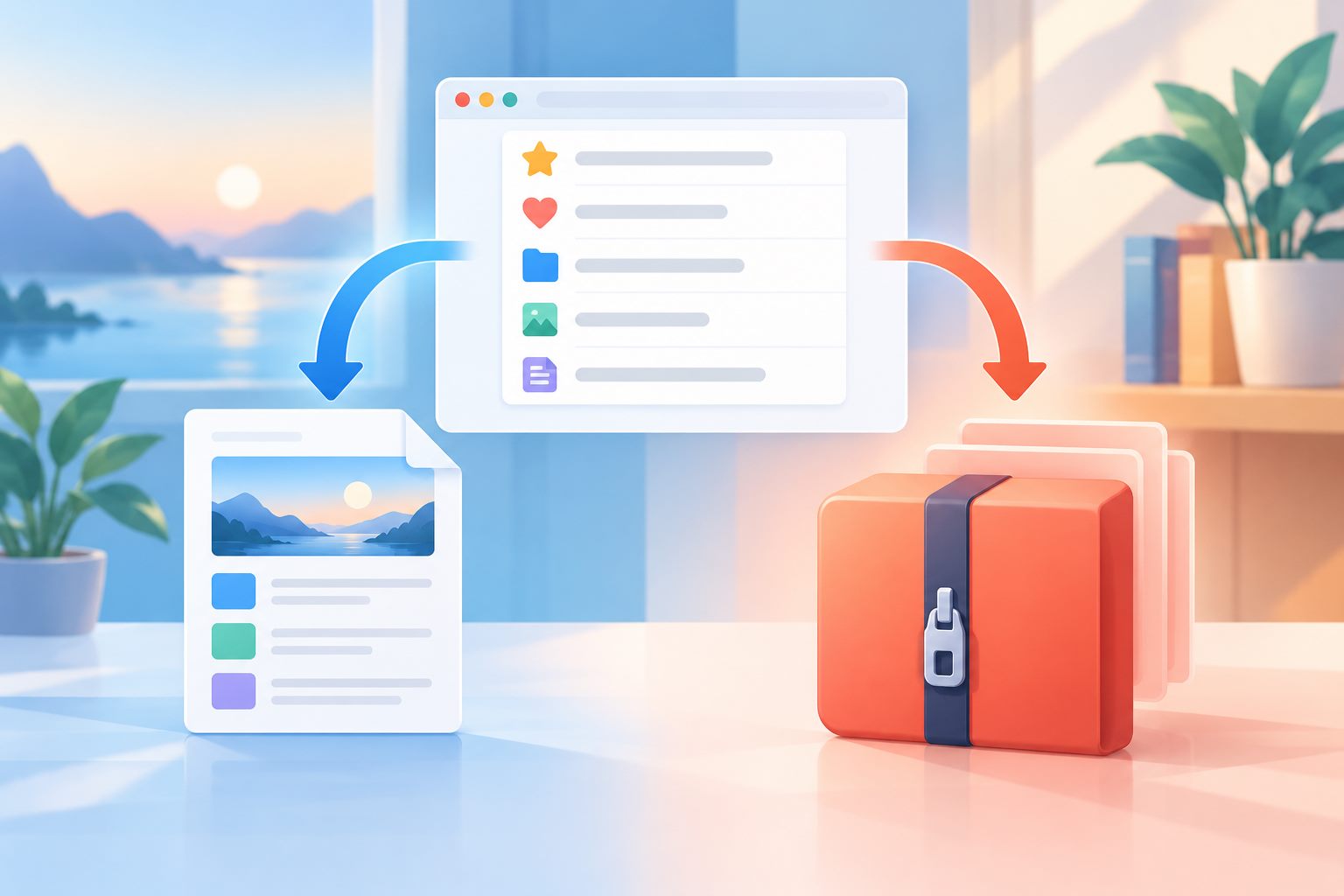 书签 HTML 导出与 Firefox 备份用途不同的原创示意图