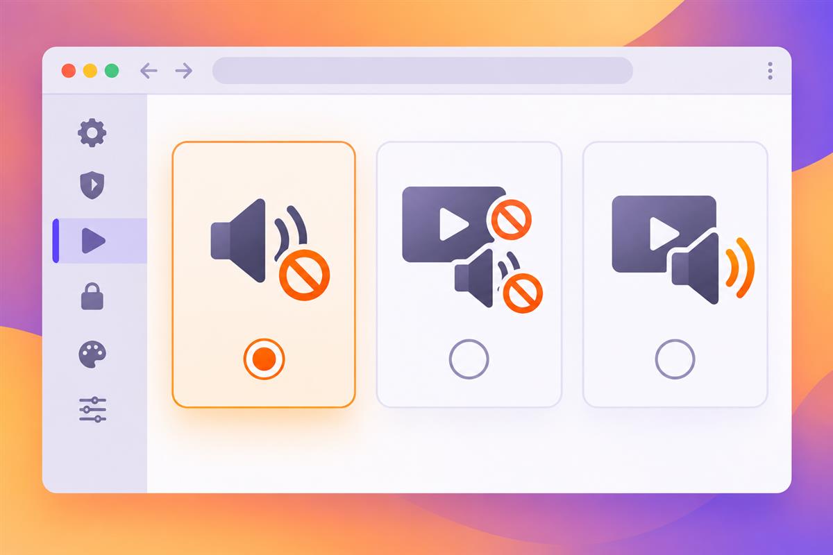 Firefox自动播放的阻止音频、阻止音视频和允许选项
